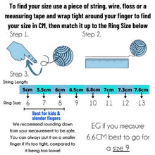 Load image into Gallery viewer, Anxiety Rings Australia Size Chart Guide