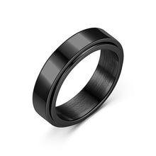 Load image into Gallery viewer, Anxiety Rings Australia Smooth Finish Black