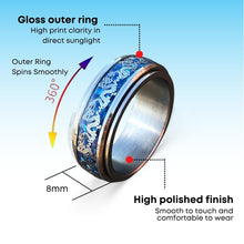 Load image into Gallery viewer, Anxiety Rings Australia Dragon Anxiety Ring Sizing
